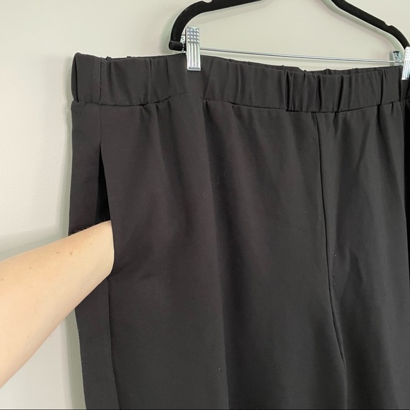 Universal Standard Sloan Wide Leg Ponte Pull On Pants In Black Size 2XL 30-32 - Picture 4 of 9
